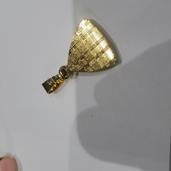 Mens & Womens Black Triangle Pendant Crystal Gold for Chain - Picture 5 of 8